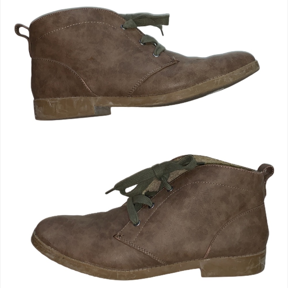 indigo rd. Faux Fur Lined Ankle Boots Brown Sz 8